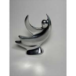Hoselton Aluminum Abstract Dancer sculpture 3 1/2" tall light scratches